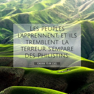 Picture 07 - Exode 15:14 LSG - Les peuples l'apprennent, et ils tremblent: La - Bible Verse Picture
