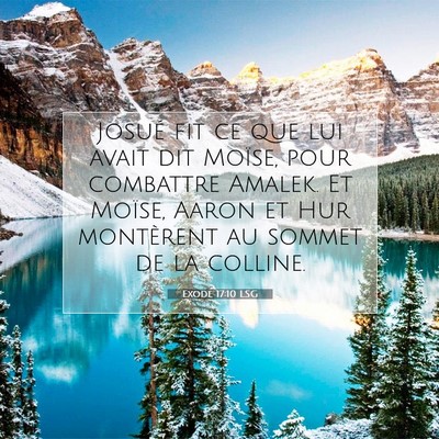 Picture 07 - Exode 17:10 LSG - Josué fit ce que lui avait dit Moïse, pour - Bible Verse Picture