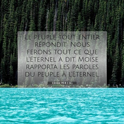 Picture 07 - Exode 19:8 LSG - Le peuple tout entier répondit: Nous ferons tout - Bible Verse Picture