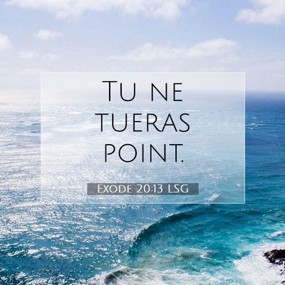Picture 07 - Exode 20:13 LSG - Tu ne tueras - Bible Verse Picture