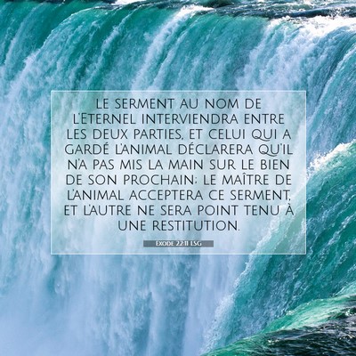 Picture 07 - Exode 22:11 LSG - le serment au nom de l'Eternel interviendra entre - Bible Verse Picture