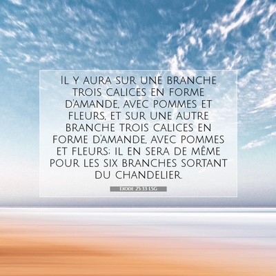 Picture 07 - Exode 25:33 LSG - Il y aura sur une branche trois calices en forme - Bible Verse Picture