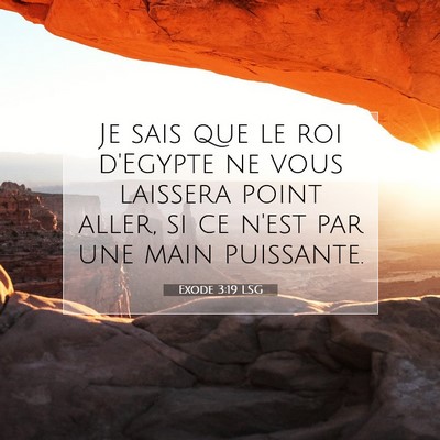 Picture 07 - Exode 3:19 LSG - Je sais que le roi d'Egypte ne vous laissera - Bible Verse Picture