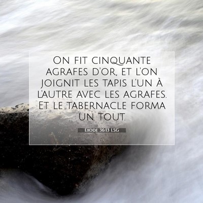 Picture 07 - Exode 36:13 LSG - On fit cinquante agrafes d'or, et l'on joignit - Bible Verse Picture