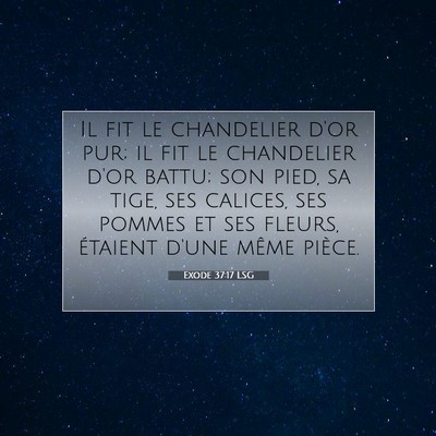 Picture 07 - Exode 37:17 LSG - Il fit le chandelier d'or pur; il fit le - Bible Verse Picture