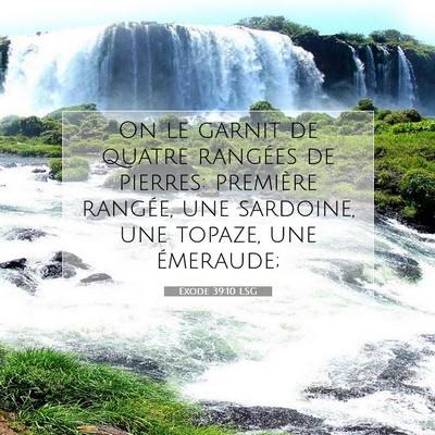 Picture 07 - Exode 39:10 LSG - On le garnit de quatre rangées de pierres: - Bible Verse Picture