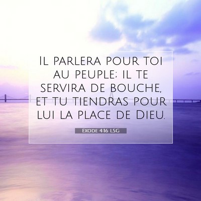 Picture 07 - Exode 4:16 LSG - Il parlera pour toi au peuple; il te servira de - Bible Verse Picture