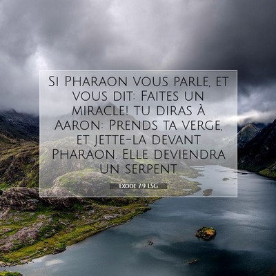 Picture 07 - Exode 7:9 LSG - Si Pharaon vous parle, et vous dit: Faites un - Bible Verse Picture