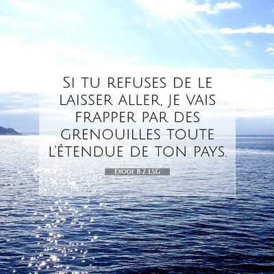 Picture 07 - Exode 8:2 LSG - Si tu refuses de le laisser aller, je vais - Bible Verse Picture