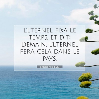 Picture 07 - Exode 9:5 LSG - L'Eternel fixa le temps, et dit: Demain, - Bible Verse Picture