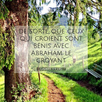 Picture 07 - Galates 3:9 LSG - de sorte que ceux qui croient sont bénis avec - Bible Verse Picture