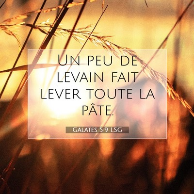 Picture 07 - Galates 5:9 LSG - Un peu de levain fait lever toute la - Bible Verse Picture