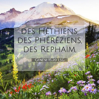 Picture 07 - Genèse 15:20 LSG - des Héthiens, des Phéréziens, des - Bible Verse Picture