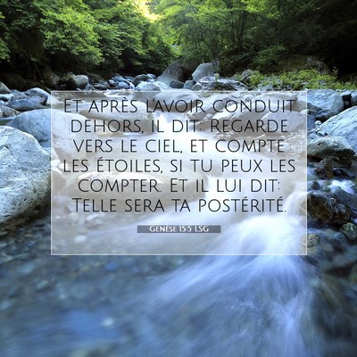 Picture 07 - Genèse 15:5 LSG - Et après l'avoir conduit dehors, il dit: Regarde - Bible Verse Picture
