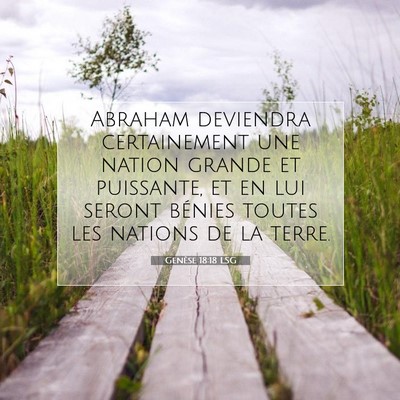 Picture 07 - Genèse 18:18 LSG - Abraham deviendra certainement une nation grande - Bible Verse Picture