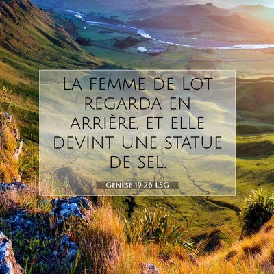 Picture 07 - Genèse 19:26 LSG - La femme de Lot regarda en arrière, et elle - Bible Verse Picture