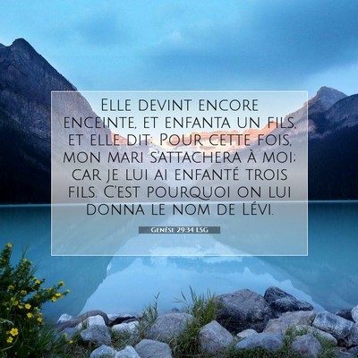 Picture 07 - Genèse 29:34 LSG - Elle devint encore enceinte, et enfanta un fils, - Bible Verse Picture