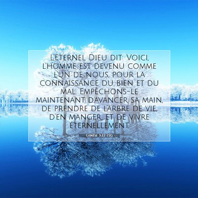 Picture 07 - Genèse 3:22 LSG - L'Eternel Dieu dit: Voici, l'homme est devenu - Bible Verse Picture