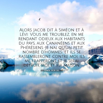 Picture 07 - Genèse 34:30 LSG - Alors Jacob dit à Siméon et à Lévi: Vous me - Bible Verse Picture