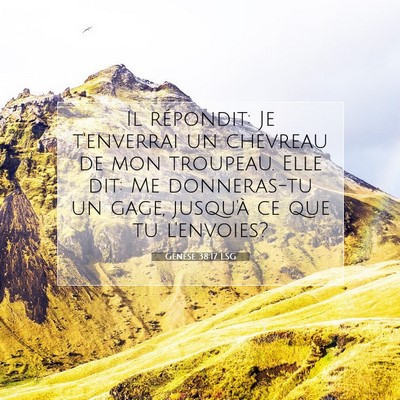 Picture 07 - Genèse 38:17 LSG - Il répondit: Je t'enverrai un chevreau de mon - Bible Verse Picture