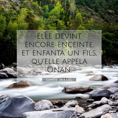 Picture 07 - Genèse 38:4 LSG - Elle devint encore enceinte, et enfanta un fils, - Bible Verse Picture