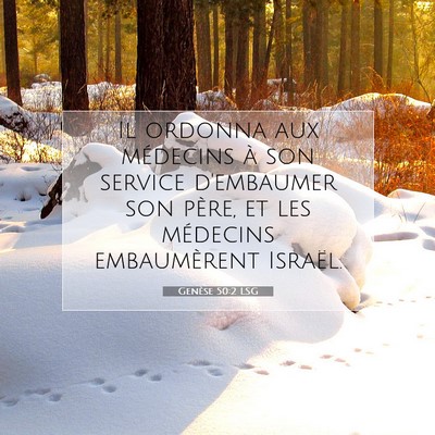 Picture 07 - Genèse 50:2 LSG - Il ordonna aux médecins à son service - Bible Verse Picture