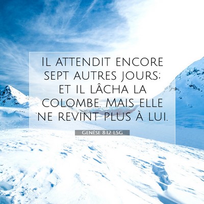 Picture 07 - Genèse 8:12 LSG - Il attendit encore sept autres jours; et il - Bible Verse Picture