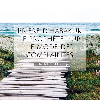 Picture 07 - Habacuc 3:1 LSG - Prière d'Habakuk, le prophète. Sur le mode des - Bible Verse Picture