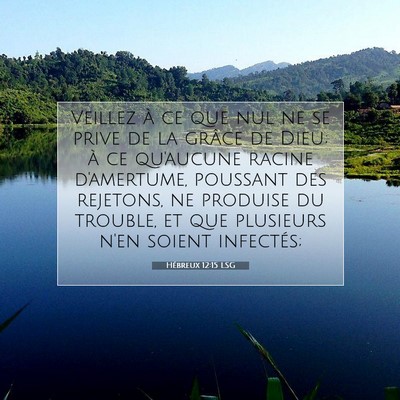 Picture 07 - Hébreux 12:15 LSG - Veillez à ce que nul ne se prive de la grâce de - Bible Verse Picture