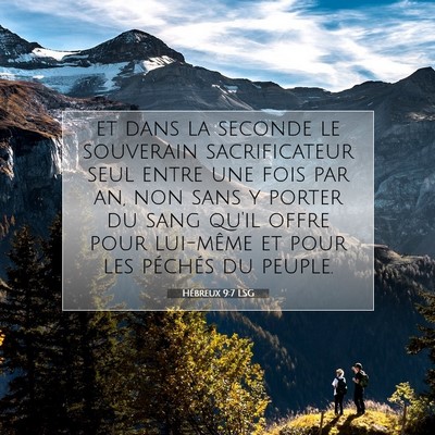 Picture 07 - Hébreux 9:7 LSG - et dans la seconde le souverain sacrificateur - Bible Verse Picture