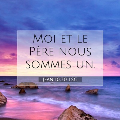 Picture 07 - Jean 10:30 LSG - Moi et le Père nous sommes - Bible Verse Picture