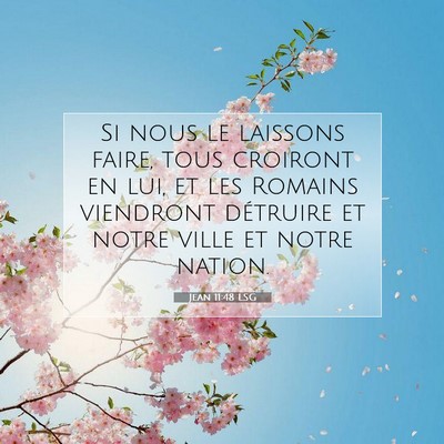 Picture 07 - Jean 11:48 LSG - Si nous le laissons faire, tous croiront en lui, - Bible Verse Picture