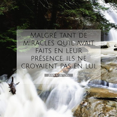 Picture 07 - Jean 12:37 LSG - Malgré tant de miracles qu'il avait faits en - Bible Verse Picture