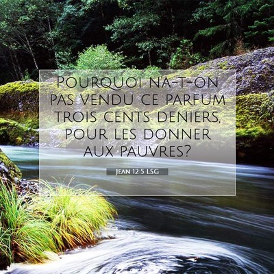 Picture 07 - Jean 12:5 LSG - Pourquoi n'a-t-on pas vendu ce parfum trois cents - Bible Verse Picture