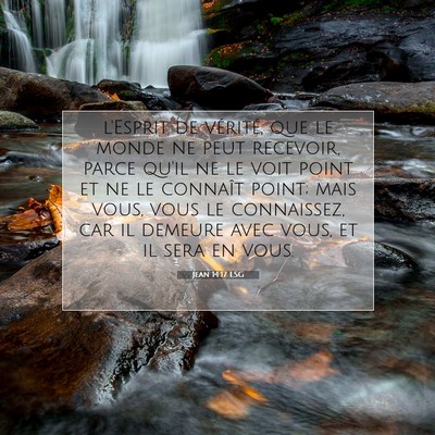 Picture 07 - Jean 14:17 LSG - l'Esprit de vérité, que le monde ne peut - Bible Verse Picture