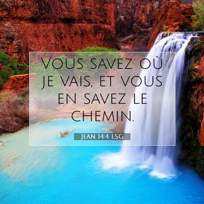 Picture 07 - Jean 14:4 LSG - Vous savez où je vais, et vous en savez le - Bible Verse Picture