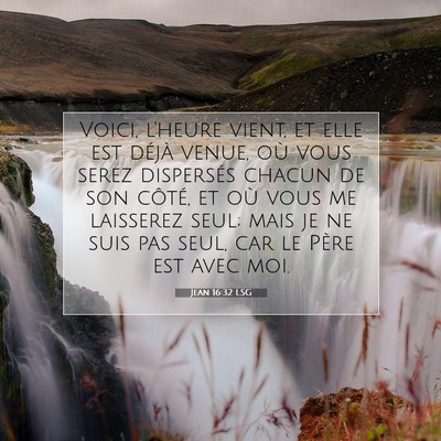Picture 07 - Jean 16:32 LSG - Voici, l'heure vient, et elle est déjà venue, - Bible Verse Picture