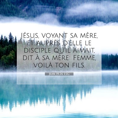 Picture 07 - Jean 19:26 LSG - Jésus, voyant sa mère, et auprès d'elle le - Bible Verse Picture