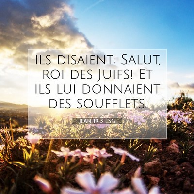 Picture 07 - Jean 19:3 LSG - ils disaient: Salut, roi des Juifs! Et ils lui - Bible Verse Picture