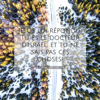 Picture 07 - Jean 3:10 LSG - Jésus lui répondit: Tu es le docteur d'Israël, - Bible Verse Picture