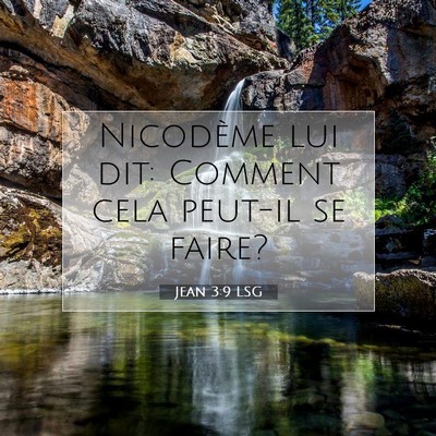 Picture 07 - Jean 3:9 LSG - Nicodème lui dit: Comment cela peut-il se - Bible Verse Picture