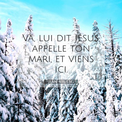 Picture 07 - Jean 4:16 LSG - Va, lui dit Jésus, appelle ton mari, et viens - Bible Verse Picture