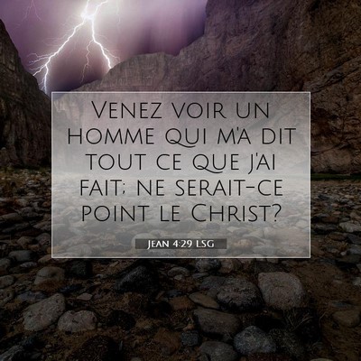 Picture 07 - Jean 4:29 LSG - Venez voir un homme qui m'a dit tout ce que j'ai - Bible Verse Picture