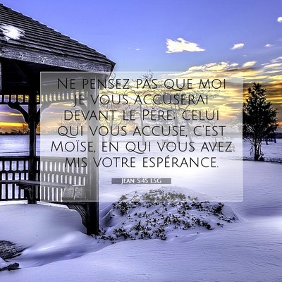 Picture 07 - Jean 5:45 LSG - Ne pensez pas que moi je vous accuserai devant le - Bible Verse Picture