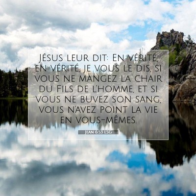 Picture 07 - Jean 6:53 LSG - Jésus leur dit: En vérité, en vérité, je - Bible Verse Picture