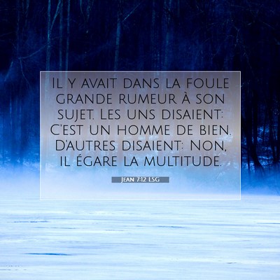 Picture 07 - Jean 7:12 LSG - Il y avait dans la foule grande rumeur à son - Bible Verse Picture