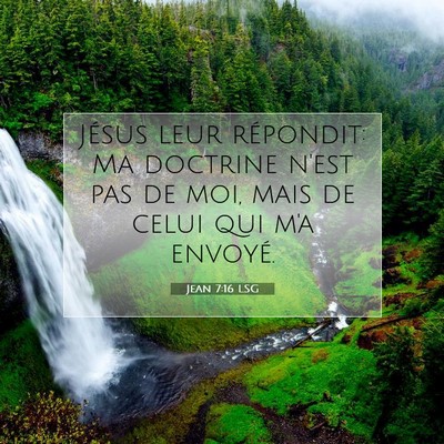 Picture 07 - Jean 7:16 LSG - Jésus leur répondit: Ma doctrine n'est pas de - Bible Verse Picture