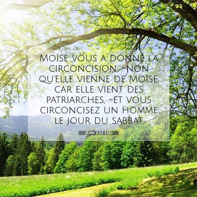 Picture 07 - Jean 7:22 LSG - Moïse vous a donné la circoncision, -non - Bible Verse Picture