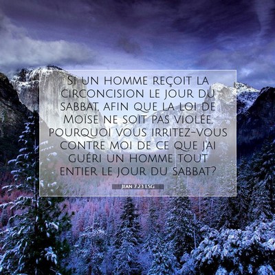 Picture 07 - Jean 7:23 LSG - Si un homme reçoit la circoncision le jour du - Bible Verse Picture