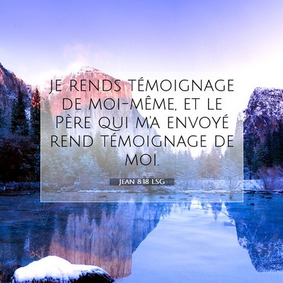 Picture 07 - Jean 8:18 LSG - je rends témoignage de moi-même, et le Père - Bible Verse Picture